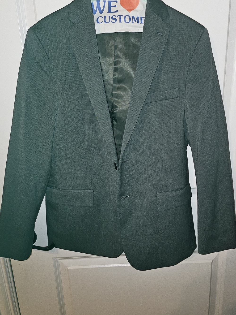Kids Green Single-Breasted Blazer - Classic School Style